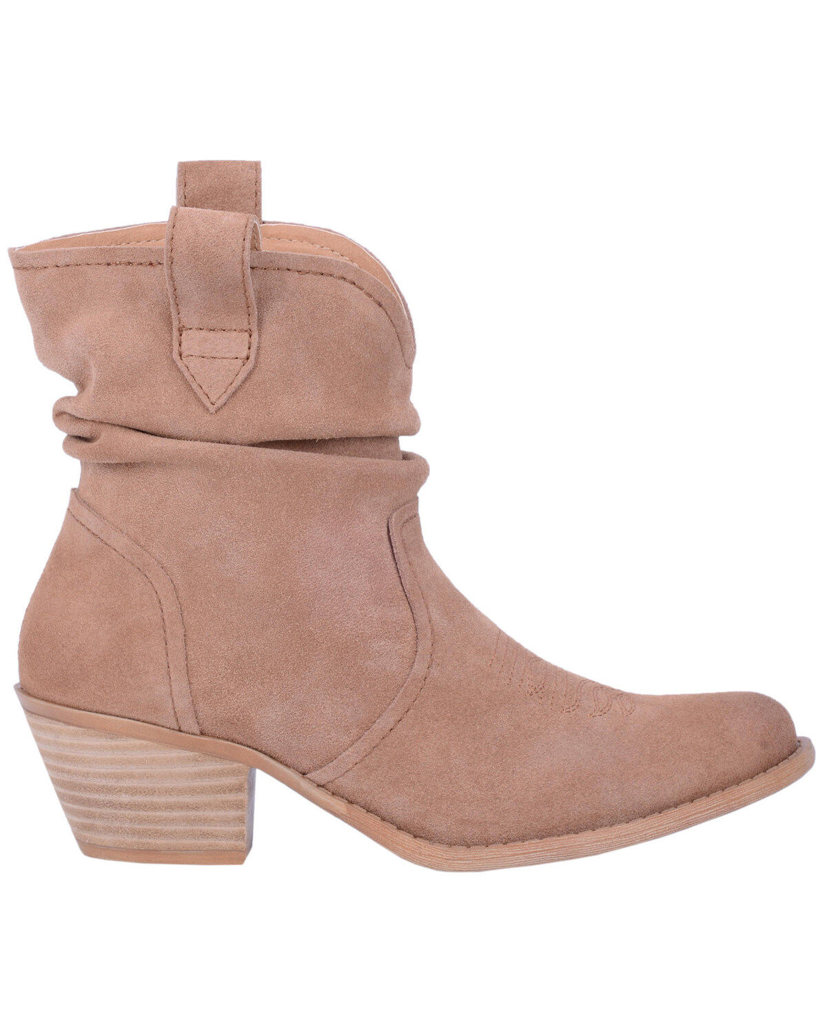 Image #2 - Dingo Women's Jackpot Slouch Suede Booties - Round Toe, , hi-res