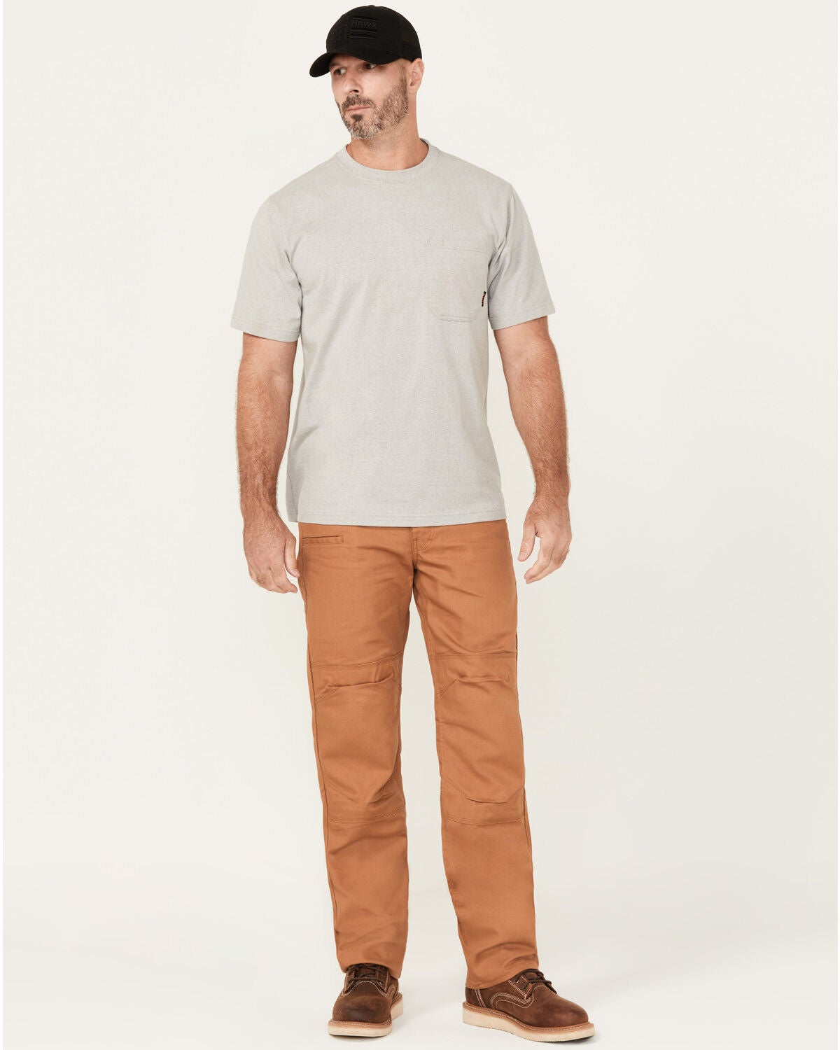 Hawx Men's FR Canvas Work Pants - Big, Brown, hi-res