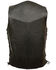 Milwaukee Leather Men's Black Classic Side Lace Biker Vest - Big & Tall , Black, hi-res