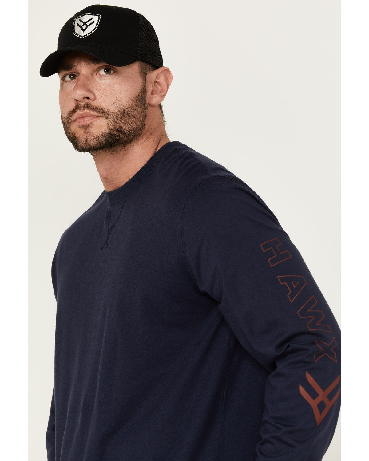 Product Name:  Hawx Men's Long Sleeve Knit Solid Logo Long Sleeve Work T-Shirt