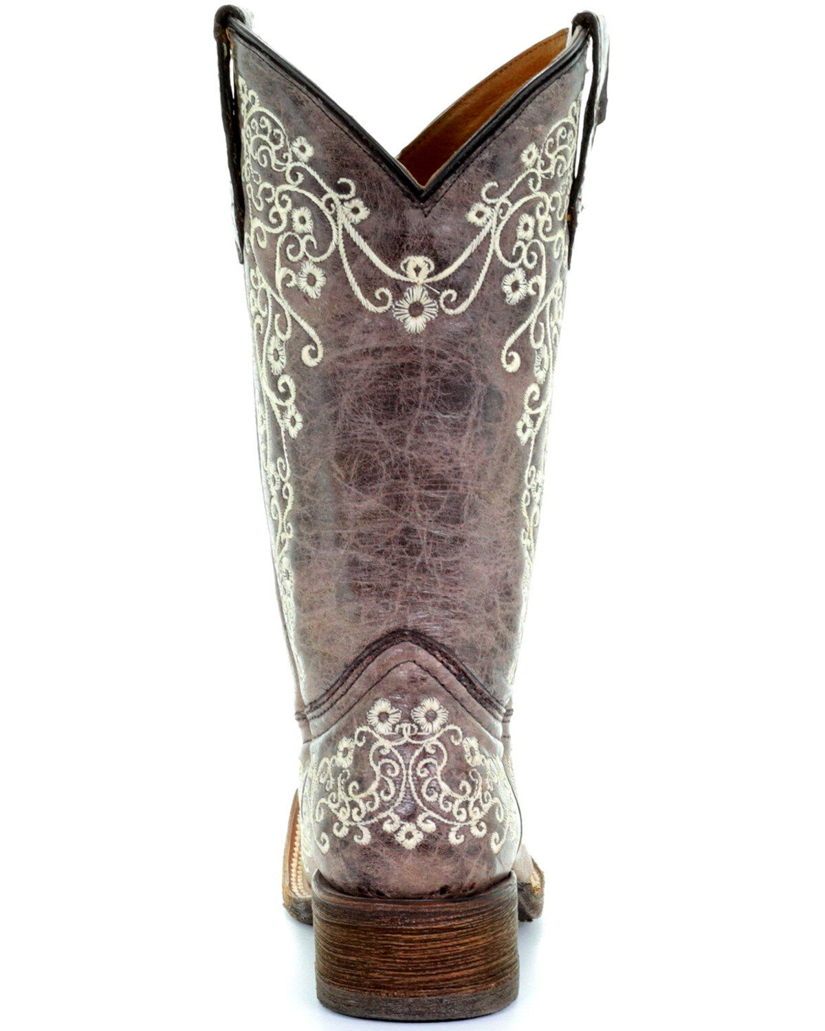 Image #7 - Corral Kids' Embroidered Square Toe Western Boots, Brown, hi-res