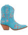 Image #2 - Dingo Women's Sugar Bug Suede Fashion Booties - Round Toe, Blue, hi-res