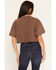Image #4 - Daniel Diamond Women's VIP Cropped Tee, Brown, hi-res