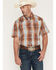 Image #1 - Wrangler ATG Men's Plaid Print Short Sleeve Snap Performance Western Shirt - Big, Multi, hi-res
