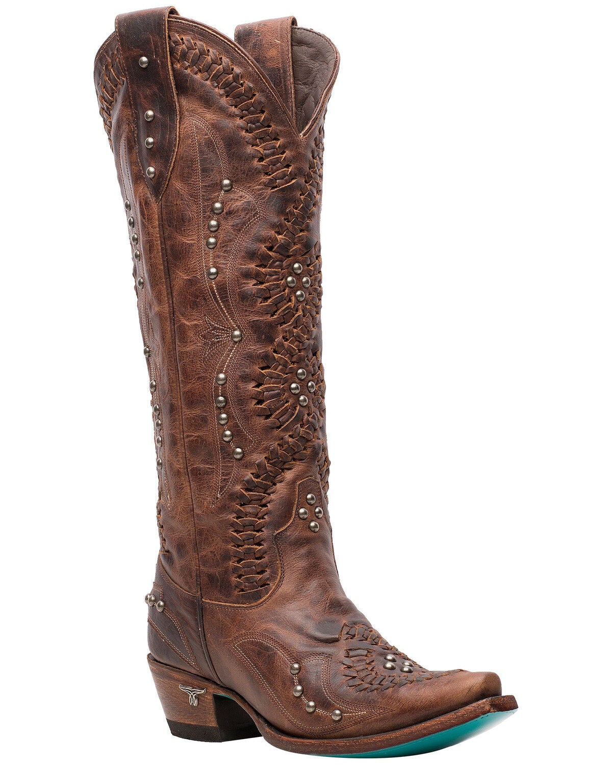 Lane Women's Cossette Western Boots - Snip Toe, Cognac, hi-res