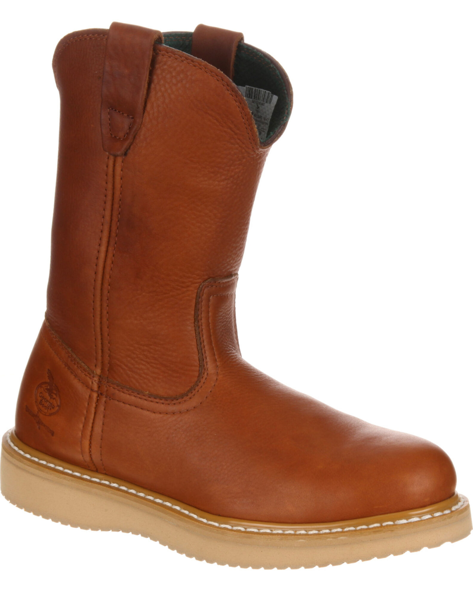 Image #1 - Georgia Men's Farm & Ranch Wellington Work Boots, Gold, hi-res