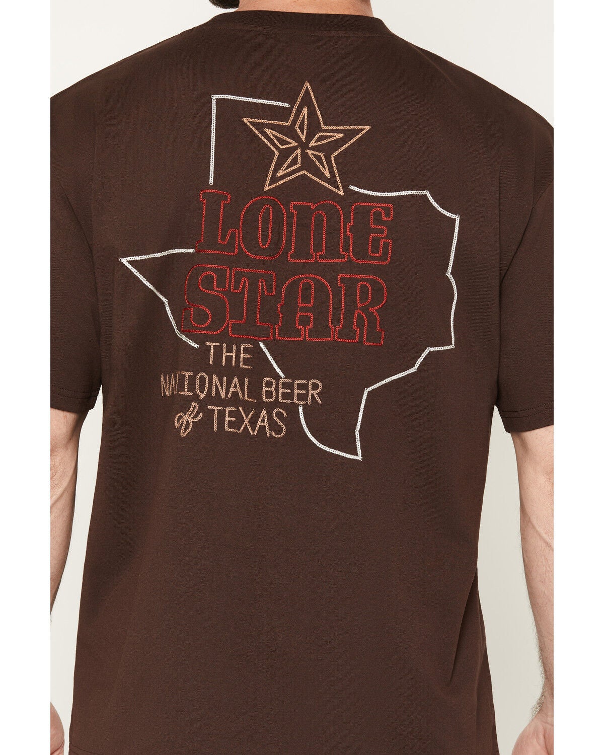 Image #4 - Coors Men's Lonestar Texas Chain Stitch Short Sleeve Graphic T-Shirt, Brown, hi-res