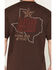 Image #4 - Coors Men's Lonestar Texas Chain Stitch Short Sleeve Graphic T-Shirt, Brown, hi-res