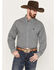 Cinch Men's Floral Medallion Print Button Down Western Shirt , Grey, hi-res