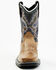 Image #4 - Old West Boys' Leather Work Rubber Western Boots - Square Toe, , hi-res