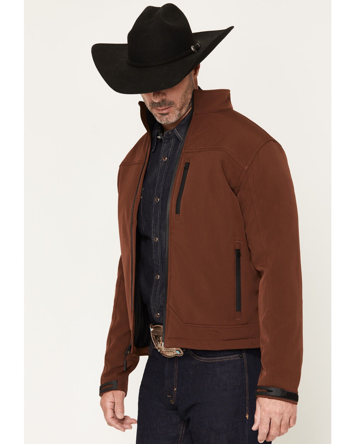 Image #2 - Cody James Men's Sharpshooter Solid Concealed Carry Softshell Jacket, Pecan, hi-res