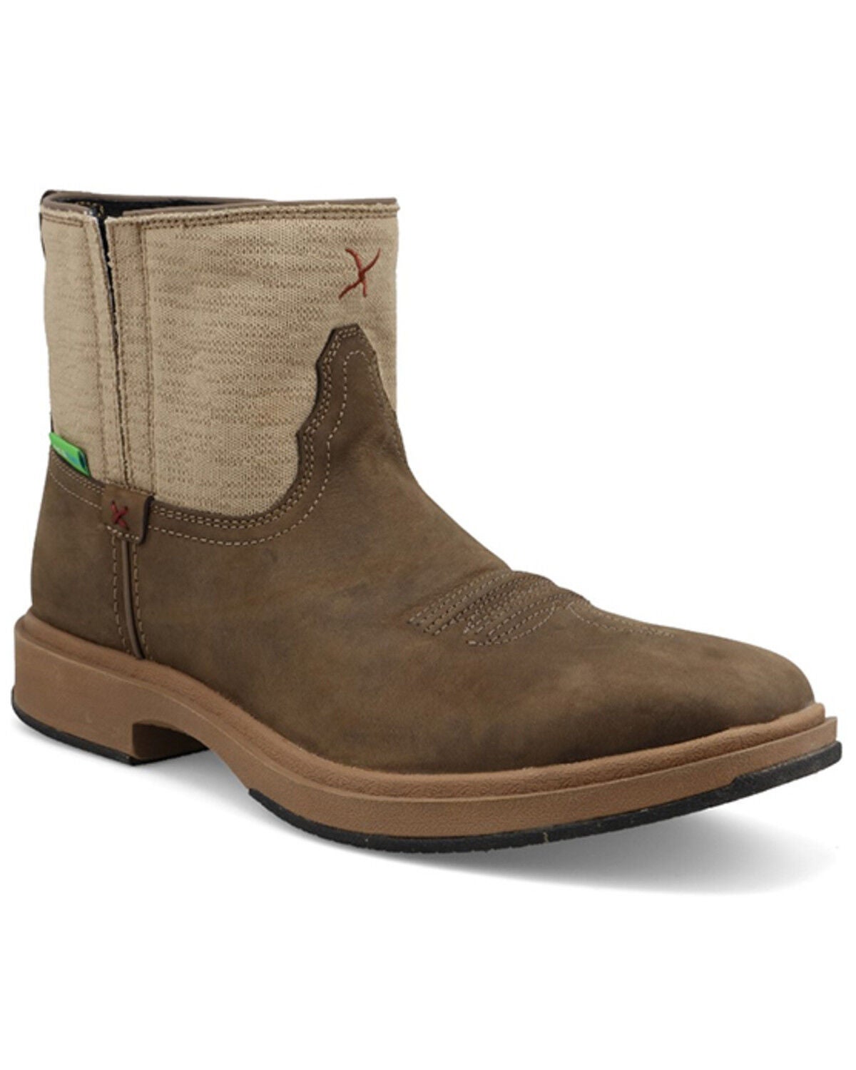 Twisted X Men's 6" UltraLite X&trade; Western Boots - Broad Square Toe, Khaki, hi-res
