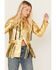 Image #3 - DANCASSAB Women's Fringe Leather Dixie Jacket, Gold, hi-res