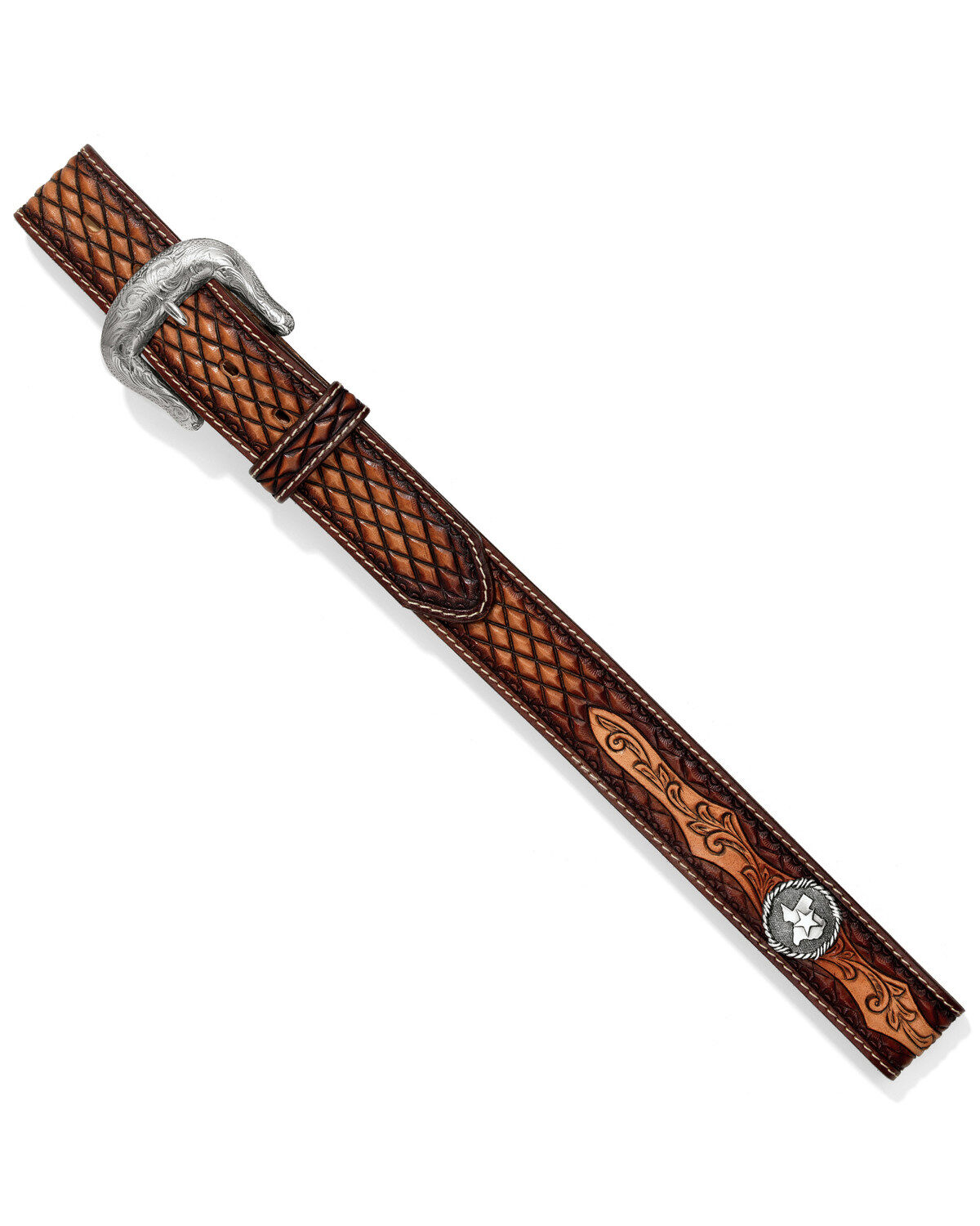 Image #3 - Leegin Men's Decatur Diamond Western Belt, , hi-res