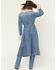 Image #4 - Idyllwind Women's Thistle Long Denim Fur Collar Trench Coat, Dark Wash, hi-res