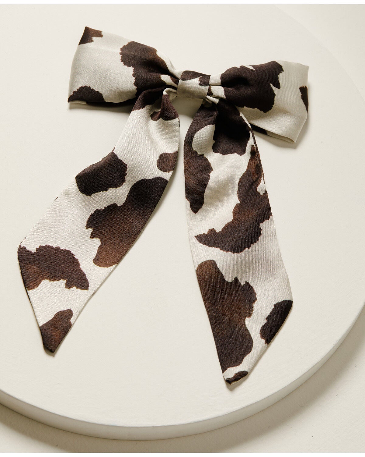 Image #2 - Shyanne Women's Sylvie Cow Print Bow Hair Clip, Brown, hi-res
