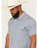 Image #2 - Rock & Roll Denim Men's Medallion Print Short Sleeve Snap Polo, Turquoise, hi-res