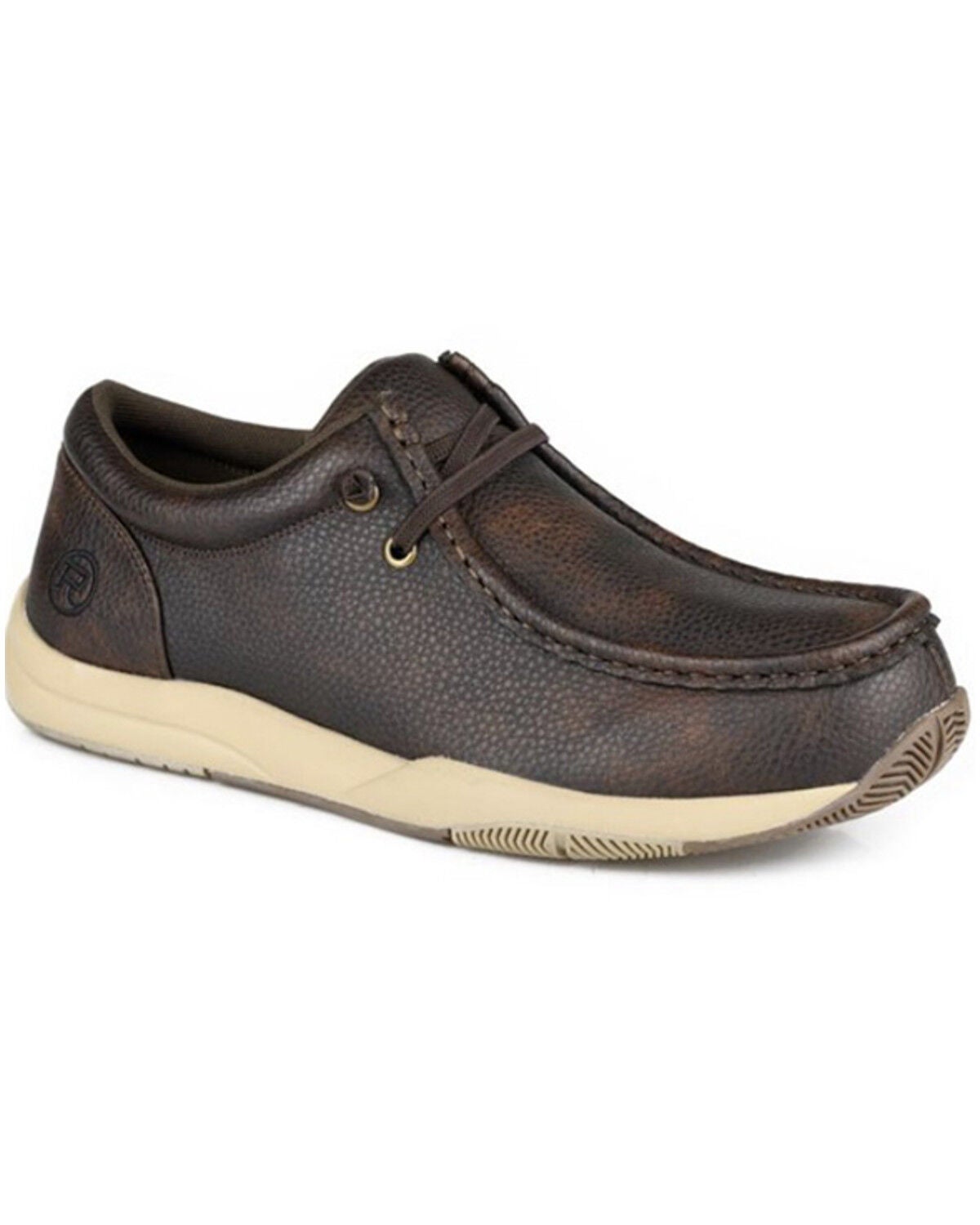 Roper Men's Clearcut Low Casual Shoes - Moc Toe, Brown, hi-res