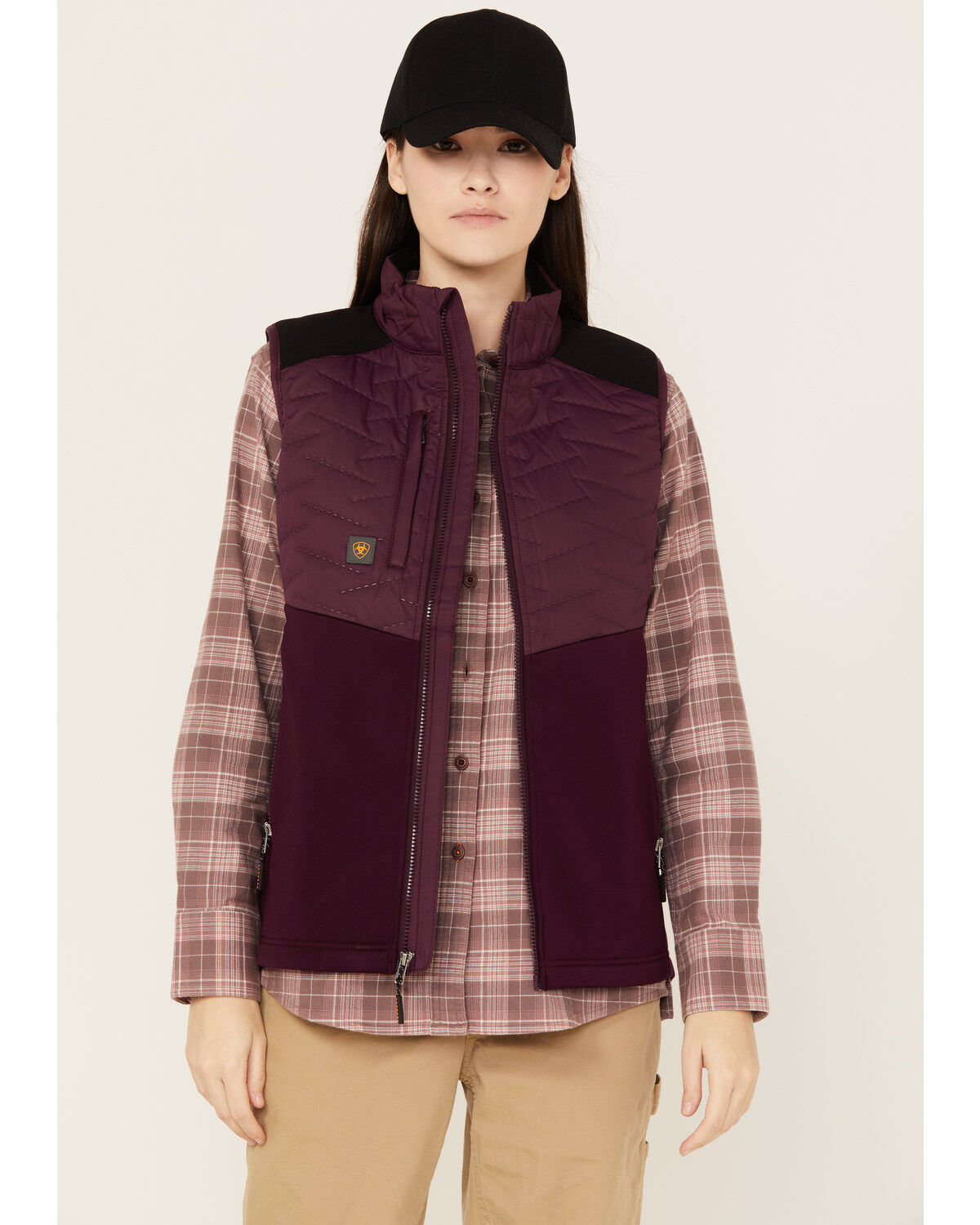 Image #1 - Ariat Women's Rebar Cloud 9 Insulated Vest, Purple, hi-res