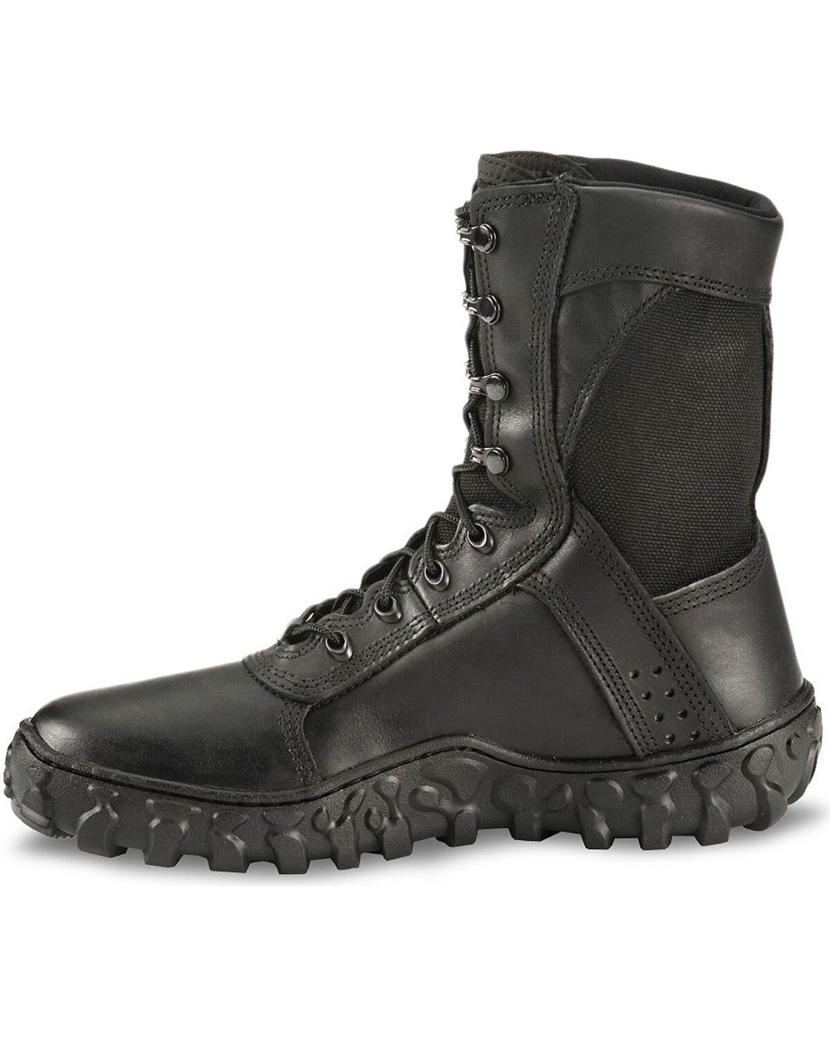 Image #3 - Rocky S2V Vented 8" Lace-Up Military Boots - Soft Toe, Black, hi-res
