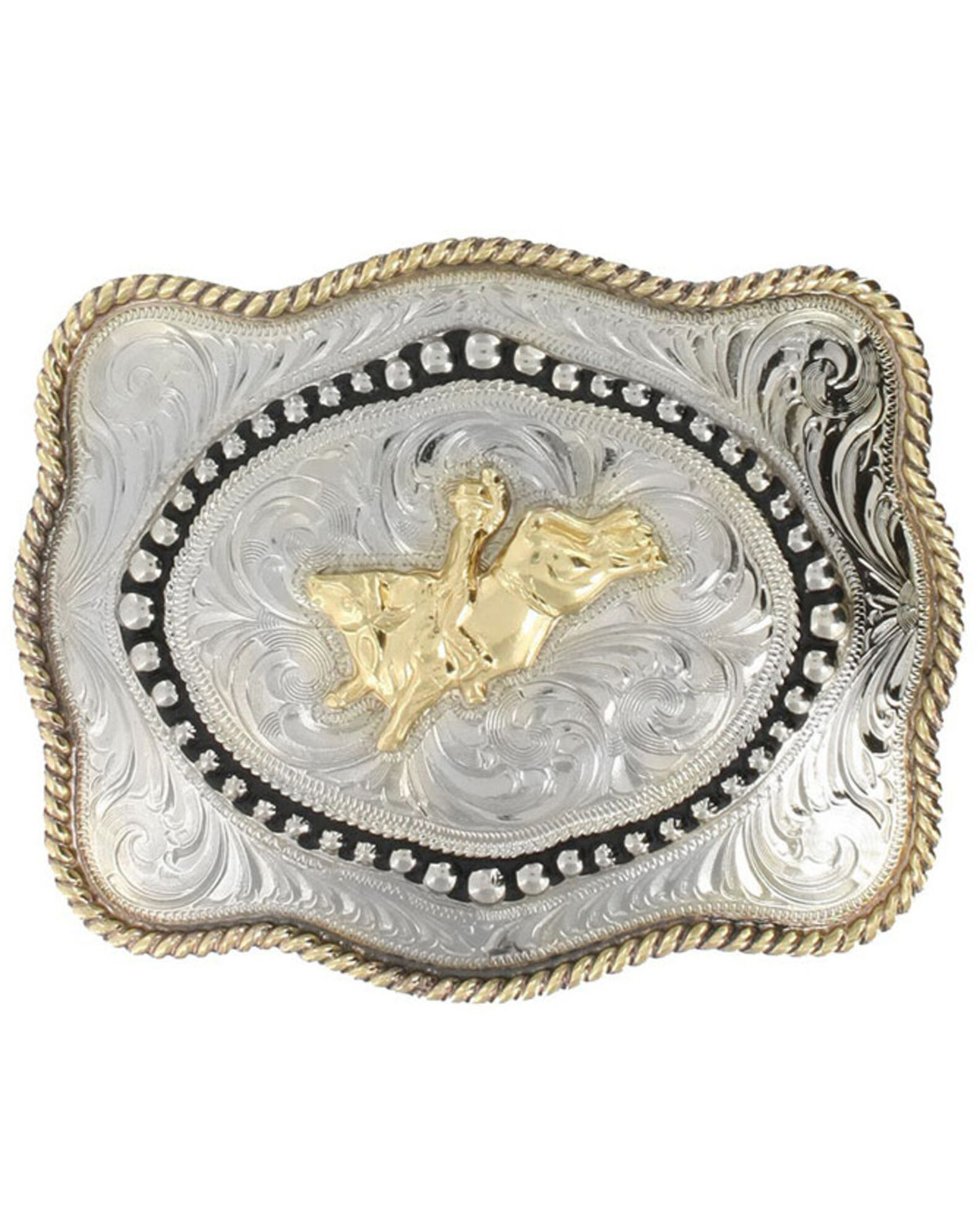 Bull riding shop belt buckle