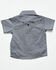 Image #3 - Cowboy Hardware Toddler Boys' Geo Print Short Sleeve Snap Stretch Western Shirt, Grey, hi-res