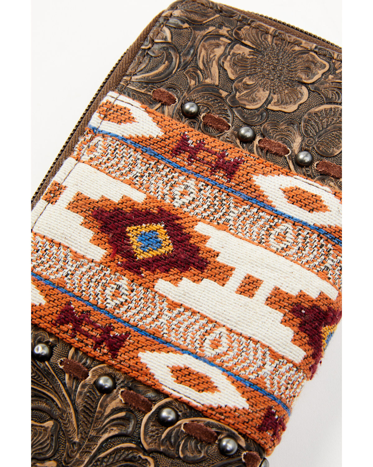 Image #2 - Shyanne Women's Tooled Southwestern Wallet, Brown, hi-res