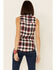 Image #4 - Shyanne Women's Navy Plaid Sleeveless Western Shirt, , hi-res