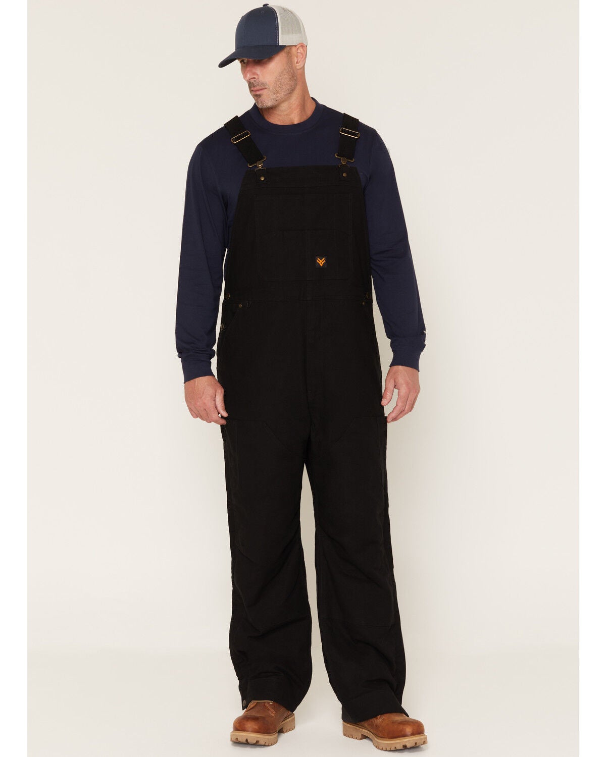 Image #1 - Hawx Men's Tillman Insulated Duck Canvas Overalls, Black, hi-res
