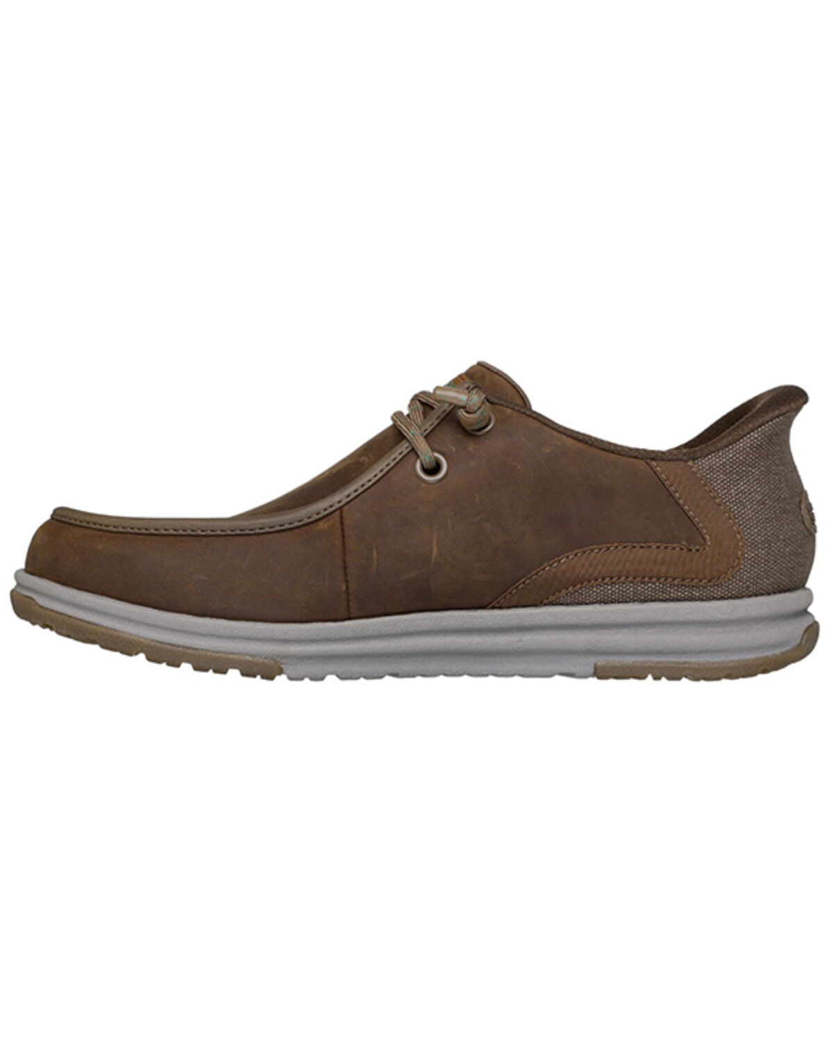 Image #3 - Skechers x John Deere Men's Relaxed Fit Melson 2.0 Slip-On Shoes - Moc Toe, Distressed Brown, hi-res