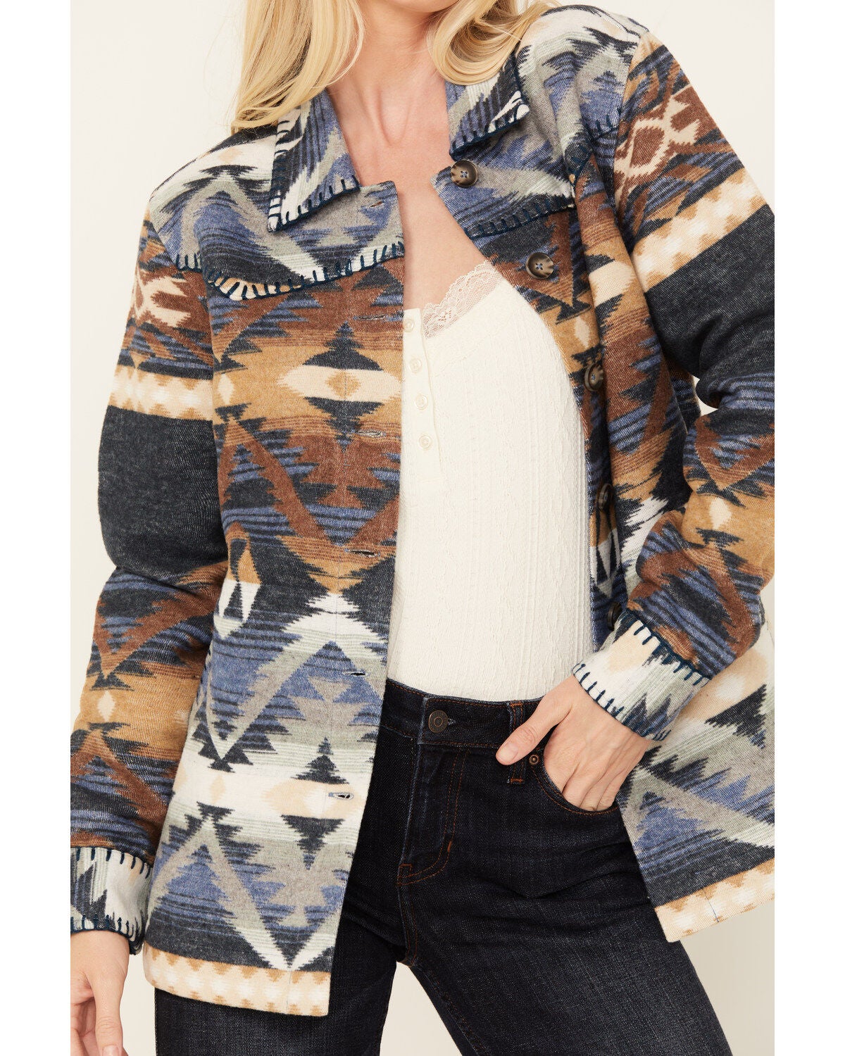 Image #3 - Idyllwind Women's Luttrell Southwestern Print Shacket, , hi-res