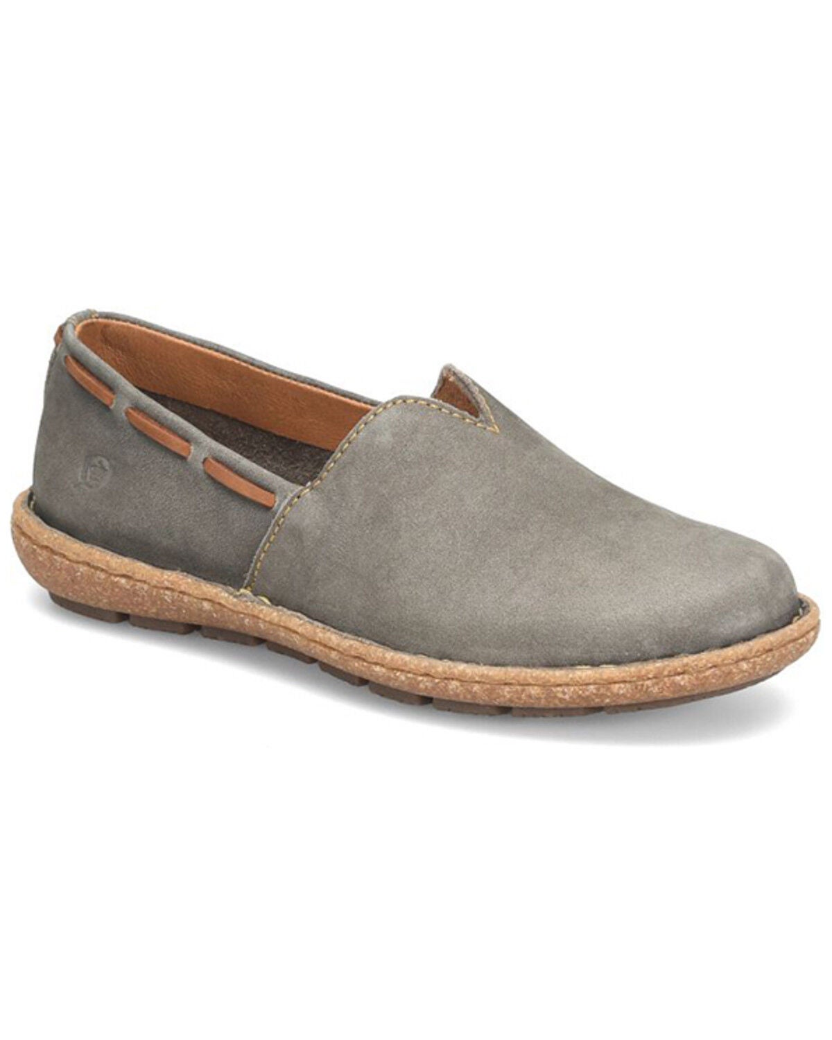 Born Women's Naya Slip-On Casual Shoes - Round Toe, Grey, hi-res