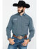Image #1 - Wrangler Men's Turquoise Logo Geo Print Long Sleeve Western Shirt , , hi-res