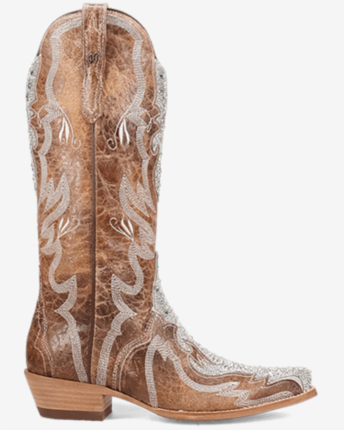Image #2 - Dan Post Women's Glam Queen Western Boots - Snip Toe, Tan, hi-res