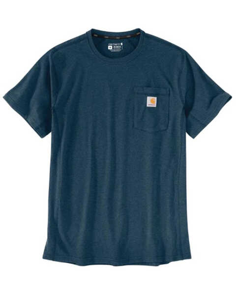 Carhartt Men's Delmont Force® Short Sleeve T-Shirt , Light Blue, hi-res