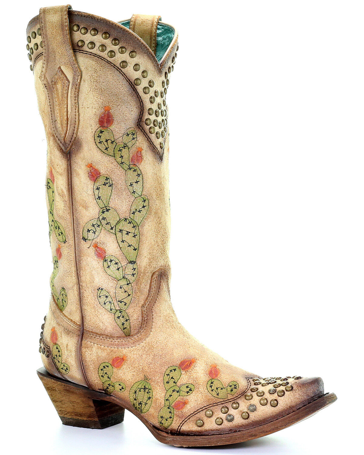 Image #1 - Corral Women's Nopal Cactus Western Boots - Snip Toe, , hi-res