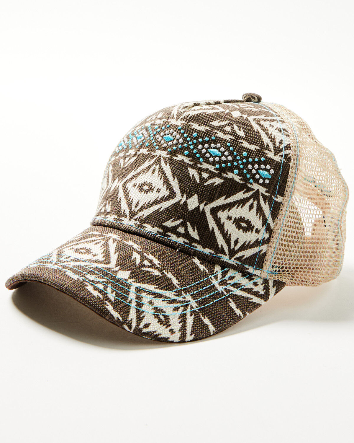 Image #1 - Shyanne Girls' Clarabelle Southwestern Print Ball Cap, Brown, hi-res