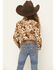 Image #4 - Cowgirl Hardware Girls' Cowhide Print Long Sleeve Pearl Snap Stretch Western Shirt, Brown, hi-res