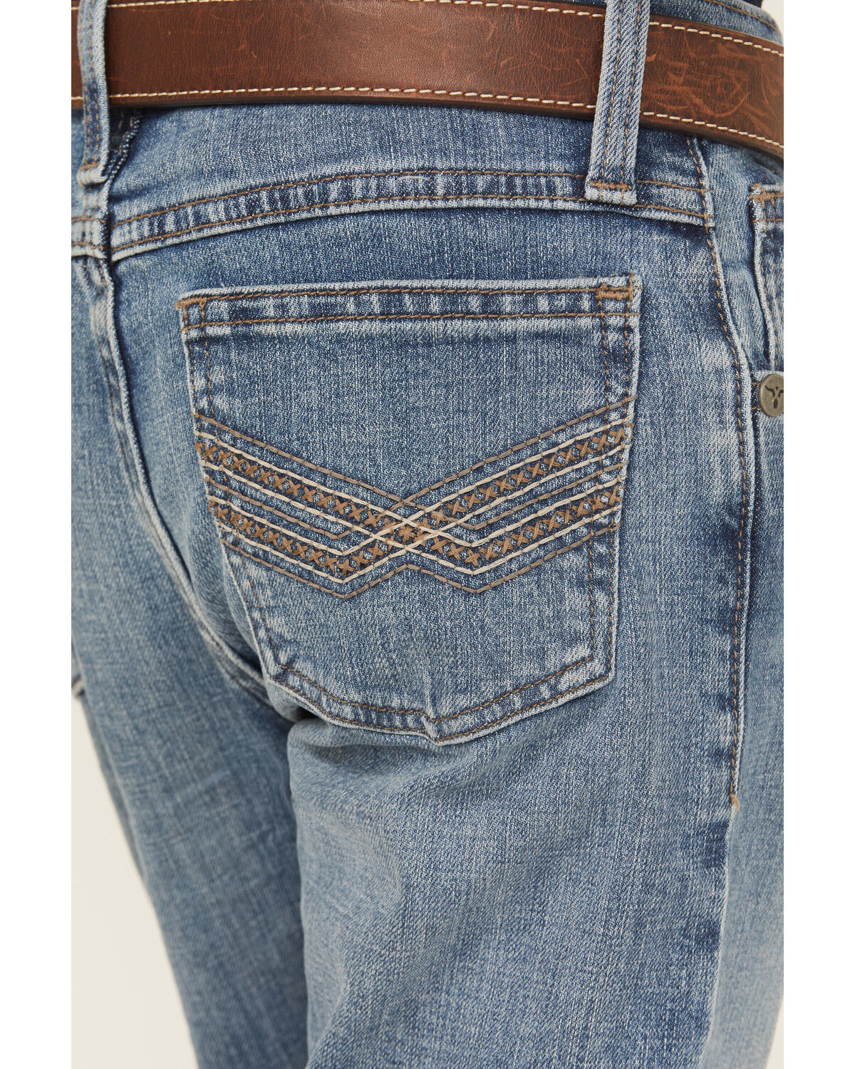 Image #4 - Wrangler Boys' Medium Wash Bootcut Denim Jeans, Medium Wash, hi-res