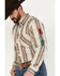 Image #2 - Cowboy Hardware Men's Mexico Gradient Plaid Print Long Sleeve Button Down Western Shirt, Brown, hi-res