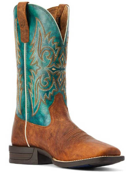 Ariat Men's Wild Thang Western Performance Boots - Broad Square Toe, Brown, hi-res