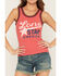 Image #3 - Blue Life Women's Lonestar Tank, Red, hi-res