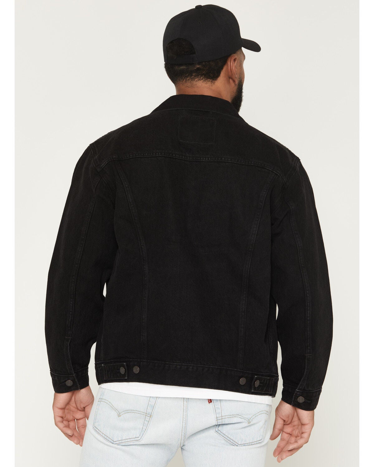 Image #4 - Levi's Men's Never Too Much Relaxed Fit Trucker Jacket, Black, hi-res