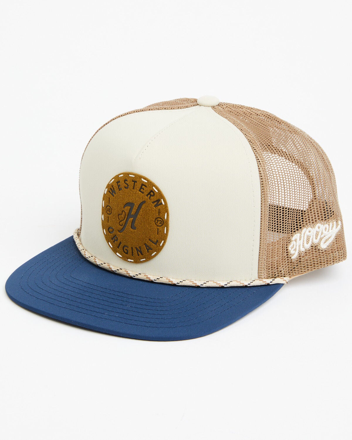 Image #1 - Hooey Men's Spur Trucker Cap, Cream, hi-res