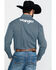 Image #2 - Wrangler Men's Turquoise Logo Geo Print Long Sleeve Western Shirt , , hi-res