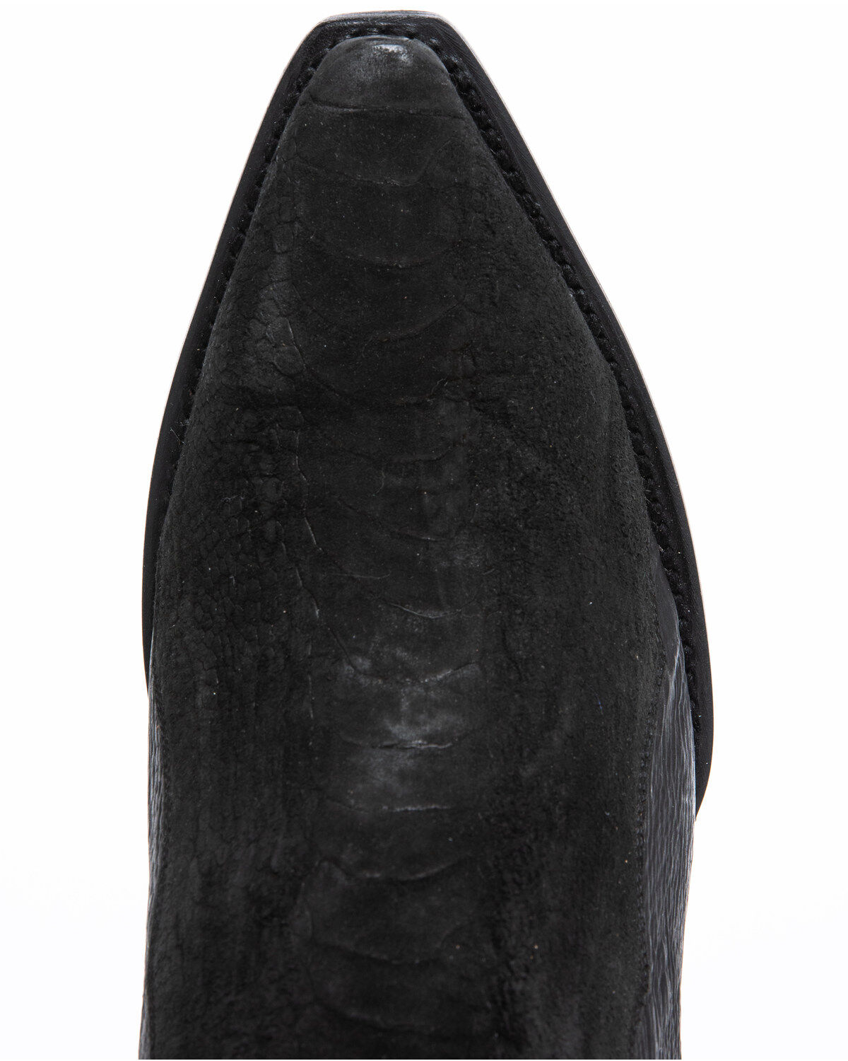 Image #6 - Dan Post Men's Black Ostrich Leg Western Boots - Snip Toe, , hi-res