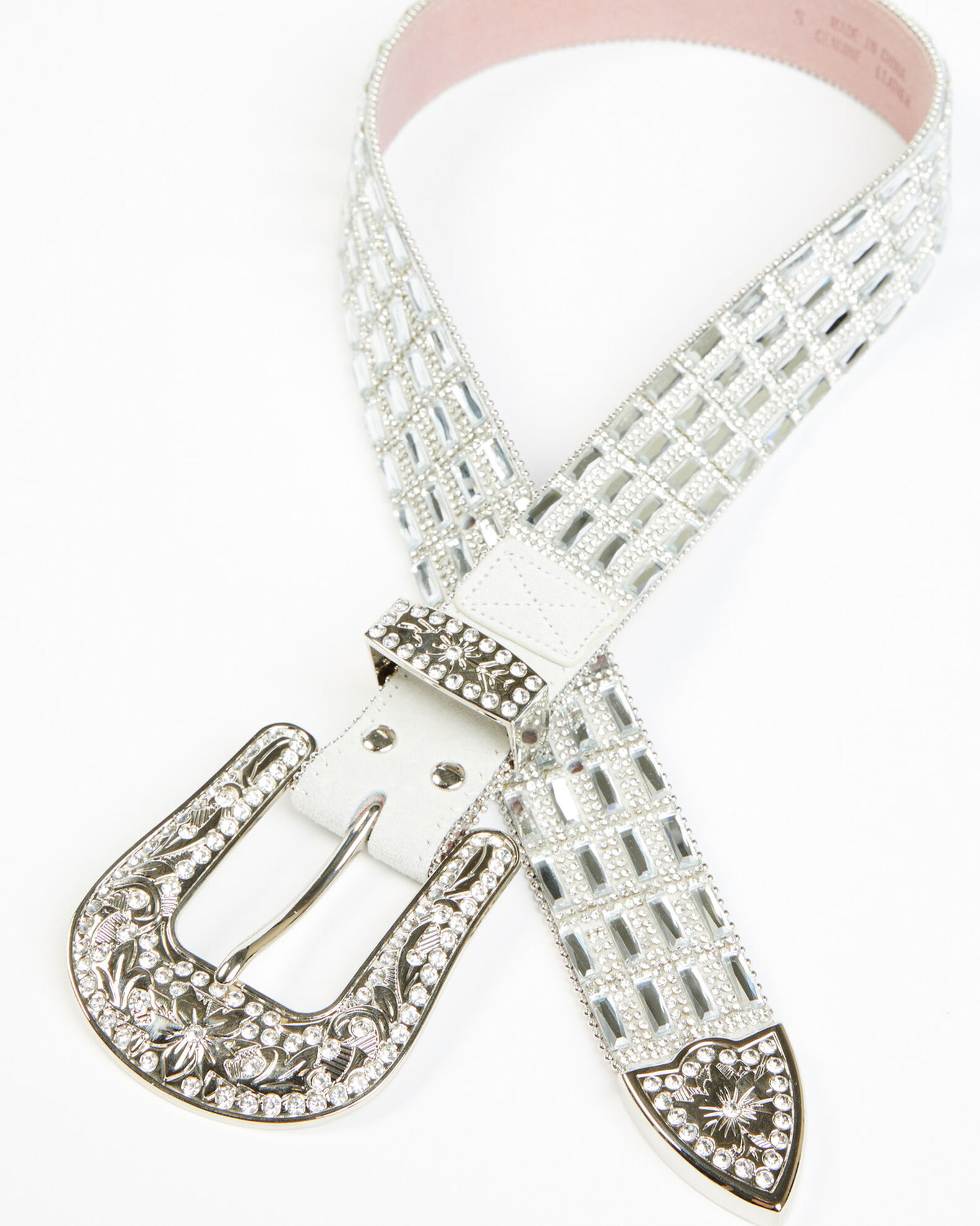 Silver rhinestone belt cheap