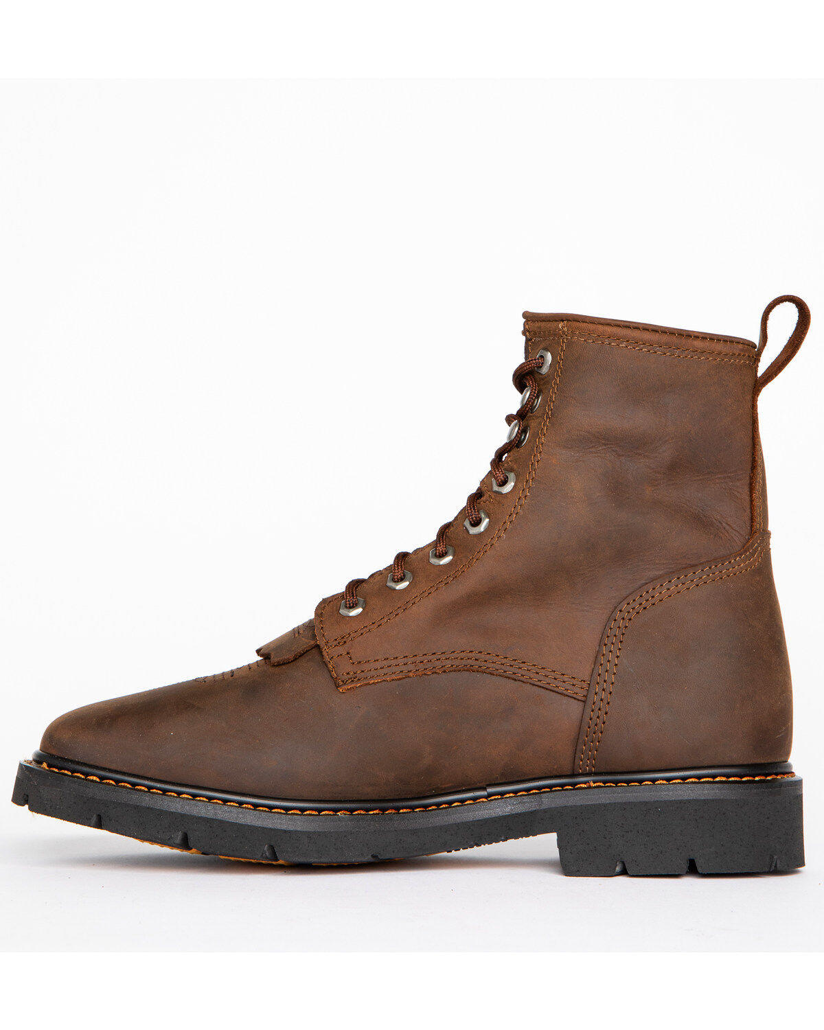 Image #3 - Cody James® Men's Waterproof Lace-Up Western Work Boots, Brown, hi-res
