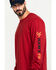 Hawx Men's FR Logo Long Sleeve Work T-Shirt , Red, hi-res