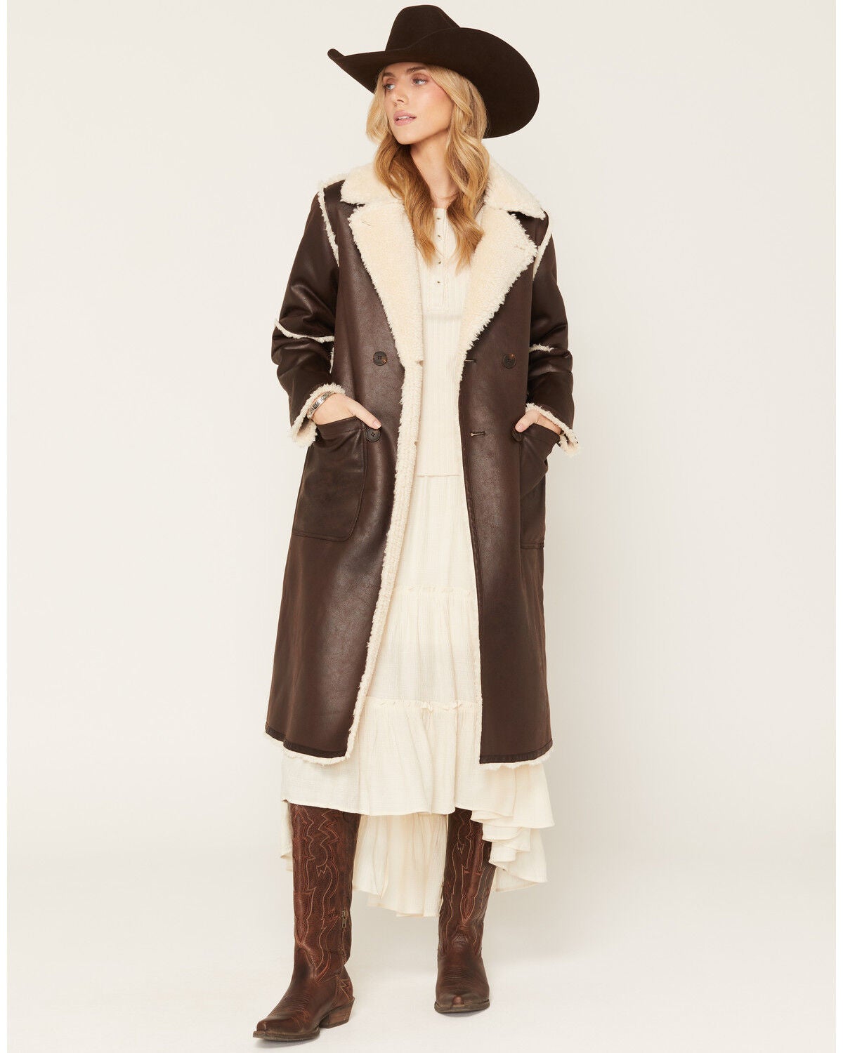Shyanne Women's Frontier Reversible Coat, Cognac, hi-res
